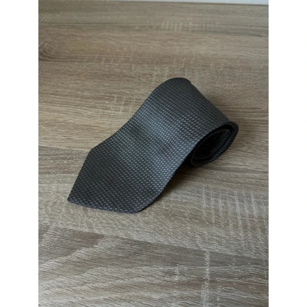 Principe Made in Italy Gray Geometric Silk Tie Mens Luxury Neck Tie 100%‎ Silk